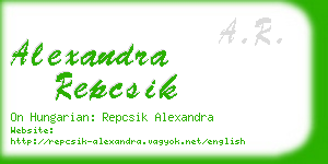 alexandra repcsik business card